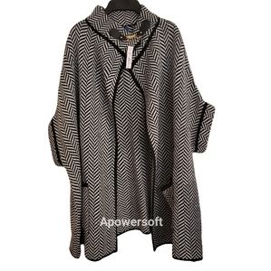 NWT Herringbone Cape
